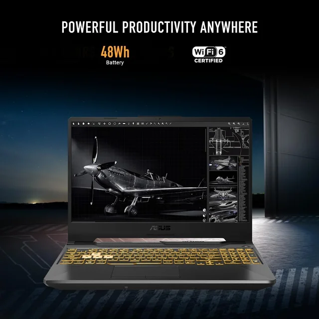 ASUS A15 TUF GAMING FA506NC R7-7445HS/16GB/512GB/4GB RTX3050/WIN11 - 39.62 cm (15.6 Inch), Black, Ryzen 5 Hexa Core, 512 GB, 16 GB, DDR5, 7535HS, Up to 4.55GHz, SSD, NO, AMD, NVIDIA GeForce RTX 3050, Windows 11, Laptop, Power Adaptor, User Guide, Warranty Documents