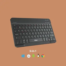 FINGERS BT-Freedom Mini Bluetooth Keyboard - Type-C Rechargeable 30 Days Long Battery Life, X-Type Scissor Keys, Portable Design for Laptops, Tablets & Smartphones (Jet Black) - BT-FREEDOM