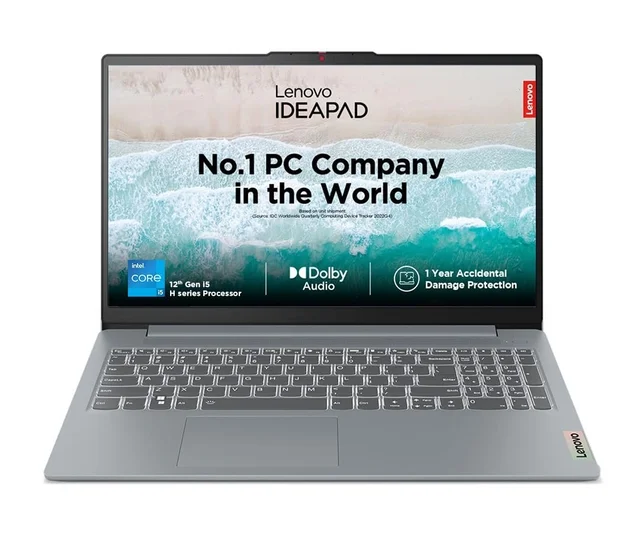 Lenovo LENOVO IDEAPAD SLIM 3 15/12TH/16GB/512GB/WIN11+MSO (83ER00MCIN) 15.6INCH - 39.62 cm (15.6 Inch), Arctic Grey, Core i5, 12th Gen, 512 GB, 16GB, LPDDR5, 12450H, up to 4.40 GHz, SSD, NO, Intel, Windows 11 Home, Laptop, Power Adaptor, User Guide, Warranty Documents