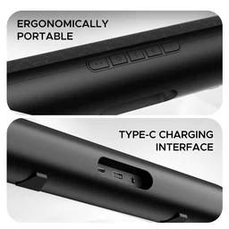 boAt Boat Aavante Bar 610, 25W Signature Sound, 2.0 CH with Dual Passive Radiators, 7 HRS Battery, Sleek Design, Multi Connectivity, Bluetooth Sound Bar, Soundbar Speaker (Charcoal Black) - BAR 610 25W