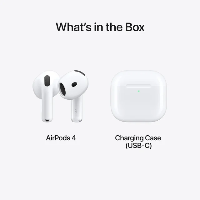 Apple AirPods 4 Wireless Earbuds, Bluetooth Headphones, with Active Noise Cancellation, Adaptive Audio, Transparency Mode, Personalised Spatial Audio, USB-C Charging Case, Wireless Charging, H2 Chip - AIRPOD 4 ANC