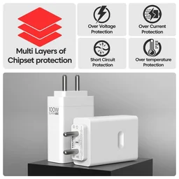 OnePlus One Plus 100W Original Power Adapter with Type-C Cable Ultra-Fast Charger Compatible with One-Plus 12/12R/11/11R/10/10R, Nord CE 3 Lite 5G, Nord 2T 5G, Nord CE 2 Lite 5G, Nord 5G Combo - 100W