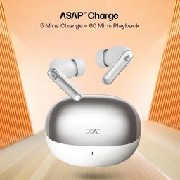 boAt Boat Airdopes 301, 75H Battery, 4Mics ENx, ASAP Charge,Low Latency, IPX5, Stream Ad Free Music via App Support, Bluetooth Earbuds, TWS Ear Buds Wireless Earphones with mic - 301