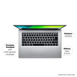 ACER LAPTOP ACER A515-56-54B7 (15/11TH/8GB/1TB/WIN10) - 39.62 cm (15.6 Inch), Silver, Core i5, 11th Gen, 1 TB, 8 GB, DDR4, 1135G7, Max Turbo Boost Frequency Up to 4.20 GHz, HDD, NO, Intel, Intel Integrated Intel Iris Xe Graphics, Windows 11, Laptop, Power Adaptor, User Guide, Warranty Documents