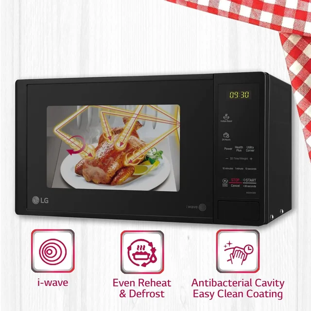 LG 20 L Solo Microwave Oven (MS2043DB, Black, with i-wave technology) - MS2043DB