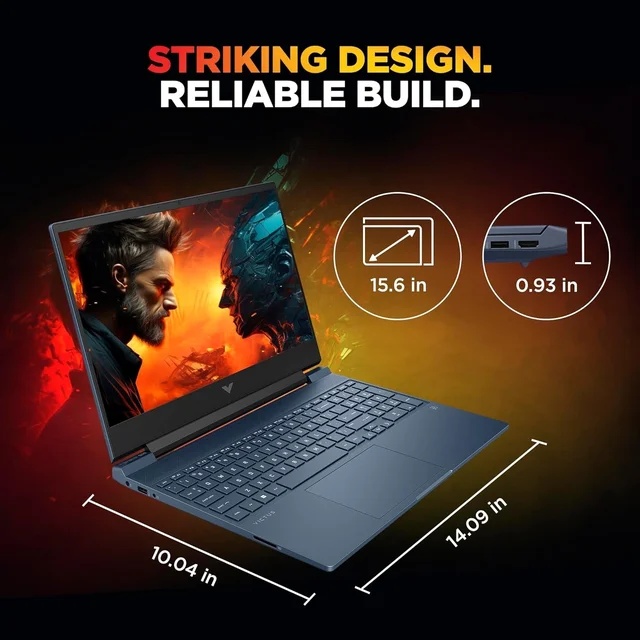 HP VICTUS 15S-FB3009AX R5-8645HS (16GB/512GB/WIN11+MS/6GB 3050/BLUE -15.6") - 39.62 cm (15.6 Inch), Blue, Ryzen 5 Hexa Core, 512 GB, 16 GB, DDR5, 8645HS, up to 5.0 GHz, SSD, NO, AMD, 16 MB, NVIDIA GeForce RTX 4050, Windows 11 Home, Laptop, Power Adaptor, User Guide, Warranty Documents