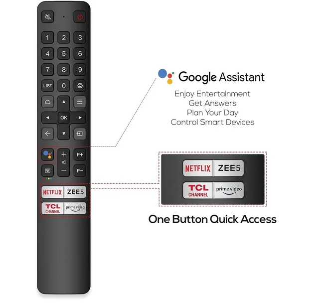 TCL 43" 4K UHD TV Android+voice command, (P8E, P8, P615) - 43P615