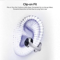 boAt Boat Airdopes Loop in Ear Earbuds Bluetooth W/Clip-On Fit, Air Conduction Tech, 50HRS Battery, 4Mics Enx, Dual EQ Modes, 12Mm Drivers, 40Ms Latency, ASAP Charge, OWS Ear Buds Earphones - LOOP