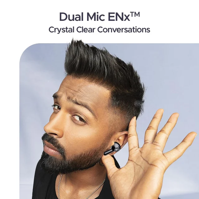 boAt Boat Newly Launched Airdopes 71 TWS Earbuds with 40 Hours Playtime, Dual Mics with ENxTM, ASAPᵀᴹ Charge, IWPᵀᴹ, BEASTᵀᴹ Mode with 50 ms Low Latency, IPX4 & Pocketable ID - 71