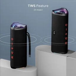 boAt Boat Stone 750 Bluetooth Speaker with 12W Signature Sound, RGB LEDs, Up to 12 hrs Playback, TWS Mode, Bluetooth v5.3, AUX Port, TF Card, Built-in Mic, Voice Assistant & IPX5 - 750 12W
