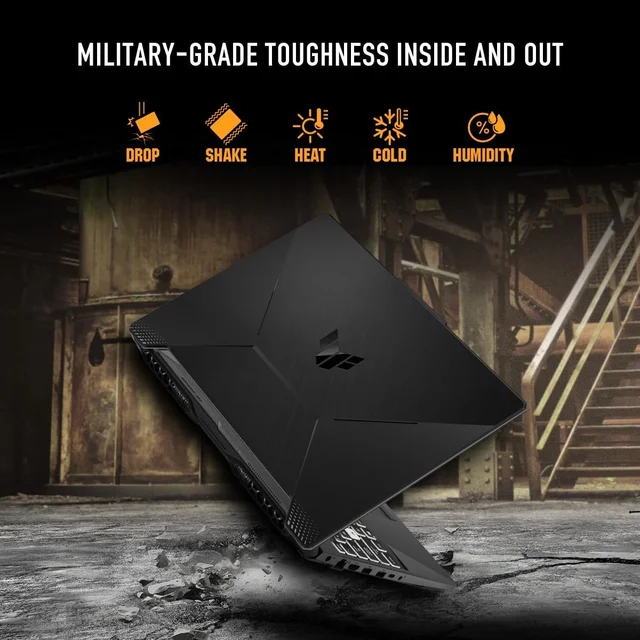 ASUS A15 TUF GAMING FA506NC R7-7445HS/16GB/512GB/4GB RTX3050/WIN11 - 39.62 cm (15.6 Inch), Black, Ryzen 5 Hexa Core, 512 GB, 16 GB, DDR5, 7535HS, Up to 4.55GHz, SSD, NO, AMD, NVIDIA GeForce RTX 3050, Windows 11, Laptop, Power Adaptor, User Guide, Warranty Documents