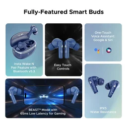 boAt Boat Airdopes 131 Elite ANC, 32dB Active Noise Cancellation, 60HRS Battery, Ambient Mode, 4Mics ENx, Fast Charge, IPX5, v5.3 Bluetooth Earbuds, TWS Ear Buds Wireless Earphones with mic - 131 ELITE ANC