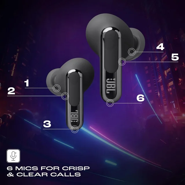 JBL New Launch Live Beam 3 TWS,Hi-Res Audio True ANC Earbuds,Smart Case with Touch Display,48H Playtime,Wireless Charging,6 Mic,Multipoint Connection,Ip55 Proof, Headphones App,Personi-Fi 3.0 - LIVE BEAM 3