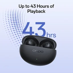 OPPO Oppo Enco Bud 3Pro True Wireless in Ear Earbuds with 12.4mm Driver and 32dB ANC, 43Hrs Playtime,Low Latency,Fast Charging,BT 5.4,IP55 (Midnight Black) - ENCO BUDS 3 PRO
