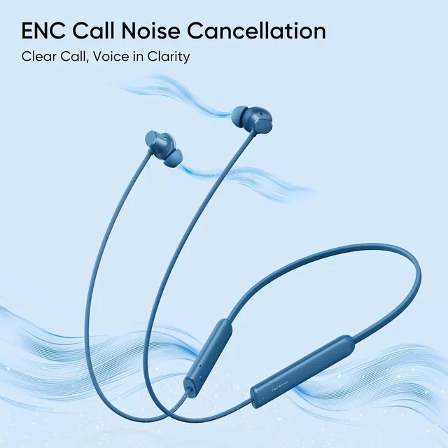 REALME realme Buds Wireless 5 Lite in Ear Bluetooth Neckband with 12.4 mm Dynamic Bass Boost Driver,Upto 35 Hours Playback,45ms Low Latency,IP55 Dust & Water Resistant, Bluetooth V5.4 - WIRELESS 5 LITE