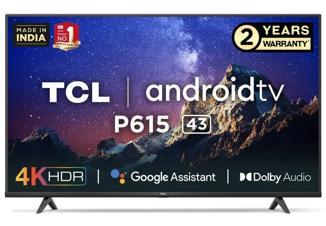 TCL 43" 4K UHD TV Android+voice command, (P8E, P8, P615)