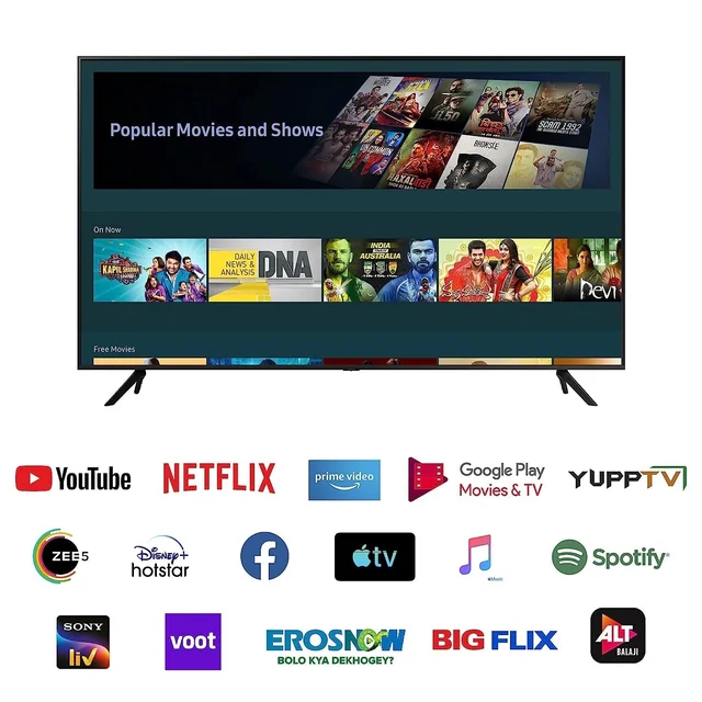 Samsung 43" Crystal 4k UHD Smart LED TV , solar remote (3 Year Brand Warranty) (HG43BU800AK) - HG43BU800AK