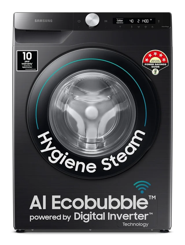 Samsung 8 kg, 5 star, Eco Bubble Technology, AI Control, Wi-Fi, Fully-Automatic Front Load Washing Machine