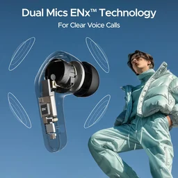 boAt Boat Airdopes 311 Pro, 50HRS Battery, Fast Charge, Dual Mics ENx Tech, Transparent LID, Low Latency, IPX4, IWP Tech, v5.3 Bluetooth Earbuds, TWS Ear Buds Wireless Earphones with mic - 513 ANC