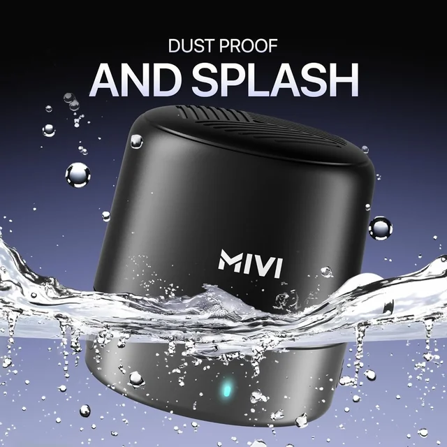 MIVI Mivi Play Bluetooth Speaker with 12 Hours Playtime. Wireless Speaker Made in India with Exceptional Sound Quality, Portable and Built in Mic - PLAY