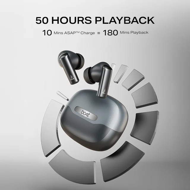 boAt Boat Airdopes Prime 701 ANC, 46dB Hybrid ANC, 50Hr Battery, Real Spatial Audio,Multidevice Connect,App Support, Bluetooth Earbuds, TWS Ear Buds Wireless Earphones with mic - 701 ANC
