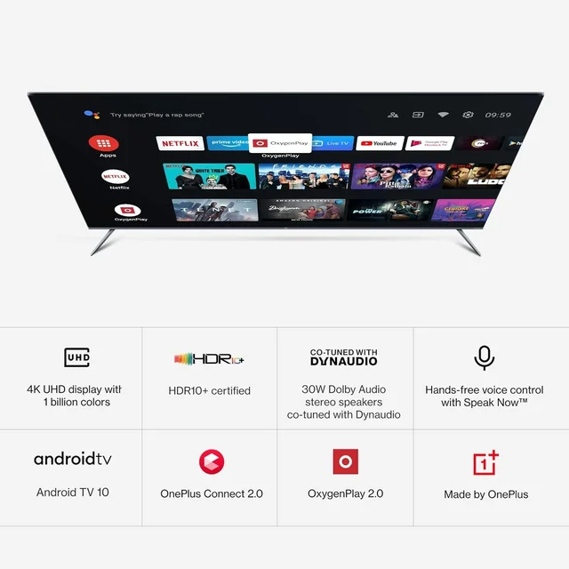 OnePlus 50 inch (U1S) model 4k UHD,Bezel Less, Android TV - 50U1S