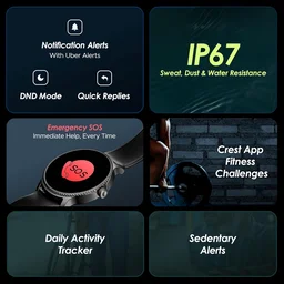 boAt Boat Lunar Discovery w/ 1.39" (3.5 cm) HD Display, Turn-by-Turn Navigation, DIY Watch Face Studio, Bluetooth Calling, Emergency SOS, QR Tray, Smart Watch for Men & Women - DISCOVERY