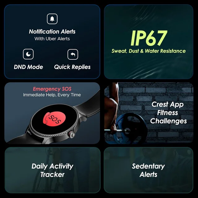 boAt Boat Lunar Discovery w/ 1.39" (3.5 cm) HD Display, Turn-by-Turn Navigation, DIY Watch Face Studio, Bluetooth Calling, Emergency SOS, QR Tray, Smart Watch for Men & Women - DISCOVERY