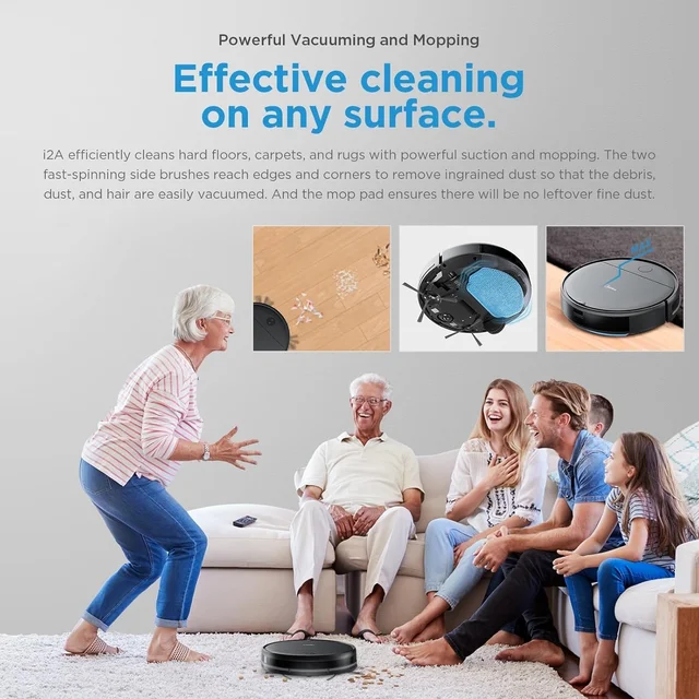 Midea I2a Robotic Vacuum Cleaner- BlackMI2AINBK @2241 (DPF) - MI2AINBK @2241 (DPF)