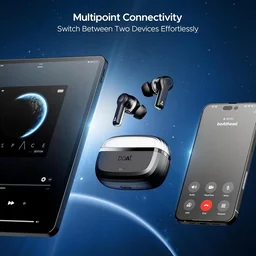 boAt Boat Nirvana Space, 360º Spatial Audio, Active Noise Cancellation (~32dB), 100Hrs Battery,4Mics ENx, Fast Charge, v5.3 Bluetooth Earbuds, TWS Ear Buds Wireless Earphones with mic - NIRVANA SPACE