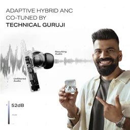 boAt Boat Nirvana Ivy Pro, Dolby Atmos w/Head Tracking, 52dB Hybrid Adaptive ANC,Hi-Res LDAC, Titanium Dual Drivers, Bluetooth Earbuds, TWS Ear Buds Wireless Earphones w/mic - NIRVANA IVY PRO