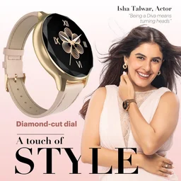 Noise Click to see full view Noise Diva Smartwatch with Diamond Cut dial, Glossy Metallic Finish, AMOLED Display, Mesh Metal and Leather Strap Options, 100+ Watch Faces, Female Cycle Tracker Smart Watch for Women (Silver Link) - DIVA 2 MESH