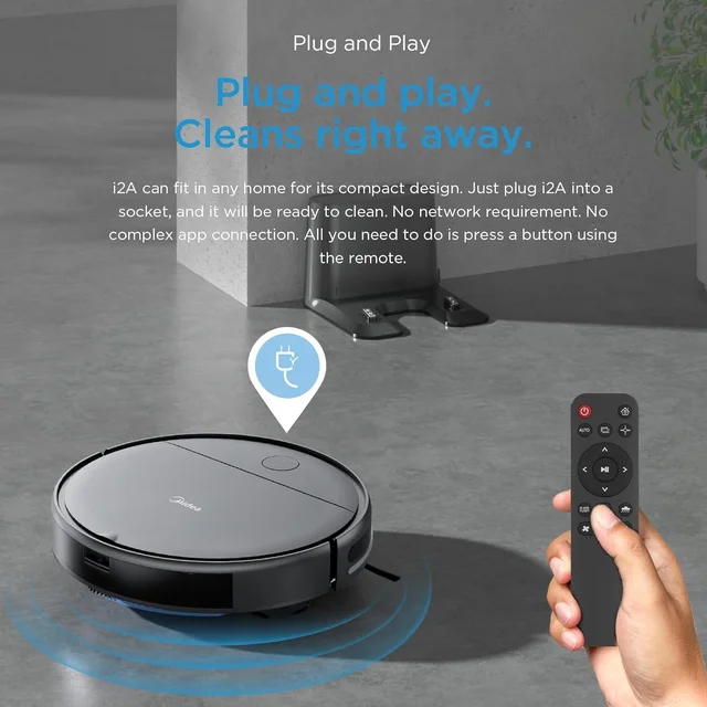 Midea I2a Robotic Vacuum Cleaner- BlackMI2AINBK @2241 (DPF) - MI2AINBK @2241 (DPF)