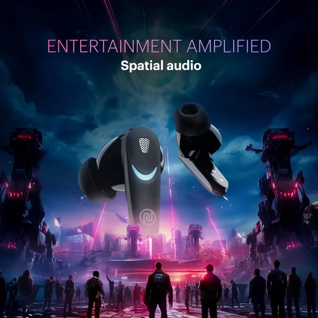 Noise Newly Launched Buds Combat X in Ear Truly Wireless Gaming Earbuds with 40Ms Low Latency, 60H of Playtime, Spatial Audio, RGB Lights,Instacharge(10 Min=180 Min),10Mm Driver,Bt V5.3 - COMBAT X