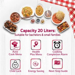 LG 20 L Solo Microwave Oven (MS2043DB, Black, with i-wave technology) - MS2043DB