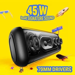 boAt Boat Stone Arc Pro Plus, Spatial Audio, 45W Signature Sound, 78mm Drivers,12 Hrs Battery, Broadcast & App Support, Bluetooth Speaker, Wireless Speaker, Portable Speaker - ARC PRO PLUS 45W