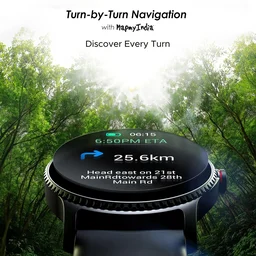 boAt Boat Lunar Discovery w/ 1.39" (3.5 cm) HD Display, Turn-by-Turn Navigation, DIY Watch Face Studio, Bluetooth Calling, Emergency SOS, QR Tray, Smart Watch for Men & Women - DISCOVERY
