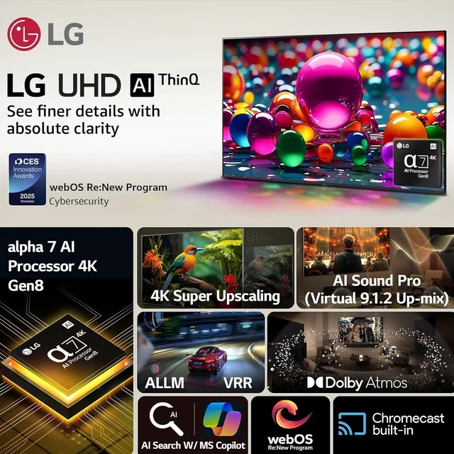 LG 55" 4k UHD webos, Magic Remote,Voice command(3 year warranty) 55UA831C0LA (2025) - 55UA831C0LA
