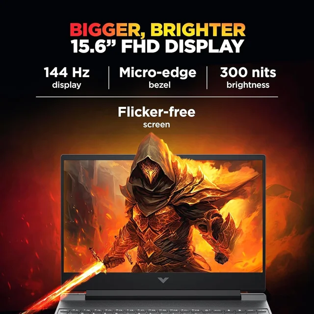 HP Victus, 13th Gen Intel Core i5-13420H, 6GB RTX 3050, 16GB DDR4(Upgradeable) 512GB SSD, FHD, 144Hz, 300 nits, IPS, 15.6''/39.6cm, Win11, M365* Office24, Mica Silver, 2.3kg, fa2700TX, Gaming Laptop - 15.6 Inches, Silver, Core i5, 13th Gen, 512 GB, 16 GB, DDR4, 13620H, up to 4.6 GHz, SSD, NO, Intel, 12 MB, NVIDIA GeForce RTX 5050, Windows 11 Home, Laptop, Power Adaptor, User Guide, Warranty Documents