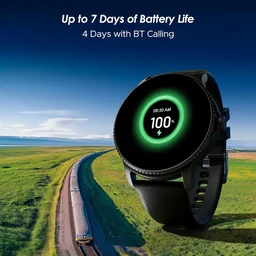 boAt Boat Lunar Discovery w/ 1.39" (3.5 cm) HD Display, Turn-by-Turn Navigation, DIY Watch Face Studio, Bluetooth Calling, Emergency SOS, QR Tray, Smart Watch for Men & Women - DISCOVERY