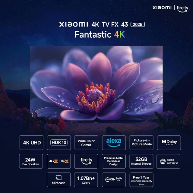 XIAOMI Xiaomi 108 cm (43 inch) FX Ultra HD 4K Smart LED Fire TV - FX Ultra HD