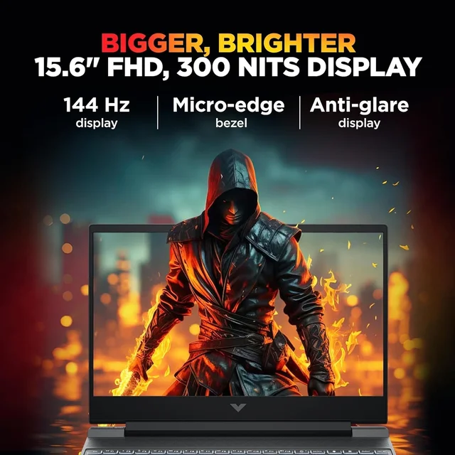 HP VICTUS 15S-FA2303TX 15-14TH(24GB/512GB/6GB 3050/WIN11+MS/SIL-15.6") - 15.6 Inches, Silver, Core i5, 14th Gen, 512 GB, 24 GB, DDR5, 14450HX, up to 4.8 GHz, SSD, NO, Intel, 20 MB, NVIDIA GeForce RTX 4050, Windows 11 Home, Laptop, Power Adaptor, User Guide, Warranty Documents