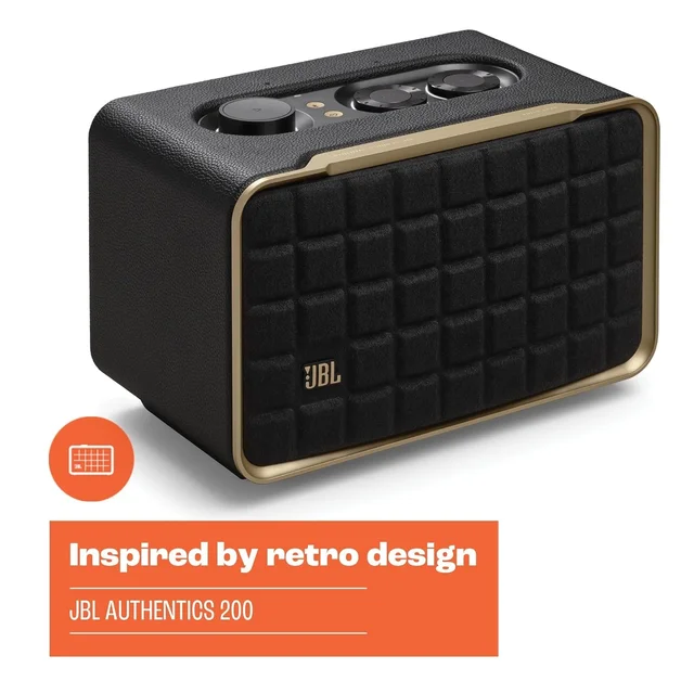 JBL JBL Authentics 200 - Wireless Home Speaker, Built in Wi-Fi, Bluetooth and Voice Assistants, Built in Alexa and Google Assistant - 200