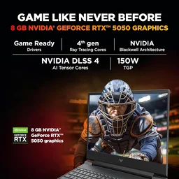 HP Smartchoice Victus, 13th Gen Intel Core i7-13620H, 8GB RTX 5050, 24GB DDR5(Upgradeable) 1TB SSD, 144Hz, FHD, 15.6''/39.6cm, Win11, M365* Office24, Mica Silver, 2.29kg, fa2309TX, RGB Gaming Laptop - 15.6 Inches, Silver, Core i7, 13th Gen, 1 TB, 24 GB, DDR5, 13620H, up to 4.9 GHz, SSD, NO, Intel, 24 MB, NVIDIA GeForce RTX 5050, Windows 11 Home, Laptop, Power Adaptor, User Guide, Warranty Documents