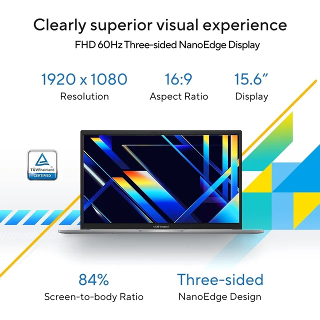 ASUS Vivobook 15, (i5 14th Gen) Intel Core 5 120U,Thin & Light Laptop (16GB RAM/512GB SSD/FHD/15.6"/60Hz/Backlit Keyboard/Windows 11/Office 2021/Cool Silver/1.70 kg) X1504VAP-BQ224WS - 39.62 cm (15.6 Inch), Silver, Intel Core 5, 12th Gen, 512 GB, 16 GB, DDR4, 5 GHz, SSD, NO, Intel, Windows 11 Home, Laptop, Power Adaptor, User Guide, Warranty Documents