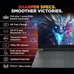 HP Smartchoice Victus, 13th Gen Intel Core i7-13620H, 8GB RTX 5050, 24GB DDR5(Upgradeable) 1TB SSD, 144Hz, FHD, 15.6''/39.6cm, Win11, M365* Office24, Mica Silver, 2.29kg, fa2309TX, RGB Gaming Laptop - 15.6 Inches, Silver, Core i7, 13th Gen, 1 TB, 24 GB, DDR5, 13620H, up to 4.9 GHz, SSD, NO, Intel, 24 MB, NVIDIA GeForce RTX 5050, Windows 11 Home, Laptop, Power Adaptor, User Guide, Warranty Documents