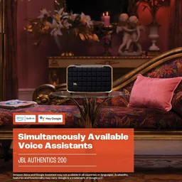 JBL JBL Authentics 200 - Wireless Home Speaker, Built in Wi-Fi, Bluetooth and Voice Assistants, Built in Alexa and Google Assistant - 200