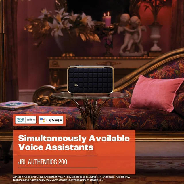 JBL JBL Authentics 200 - Wireless Home Speaker, Built in Wi-Fi, Bluetooth and Voice Assistants, Built in Alexa and Google Assistant - 200