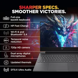 HP VICTUS 15S-FA2103TX 17-13 TH (16GB/512GB/WIN11+MS/6GB RTX 4050/SIL -15.6") - 15.6 Inches, Silver, Core i7, 13, 512 GB, 16 GB, DDR4, 13620H, up to 4.9 GHz, SSD, NO, Intel, NVIDIA GeForce RTX 4050, Windows 11 Home, Laptop, Power Adaptor, User Guide, Warranty Documents