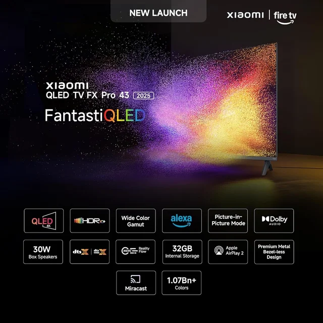 XIAOMI Xiaomi 108 cm (43 inch) FX Pro QLED Ultra HD 4K Smart Fire TV - FX Pro